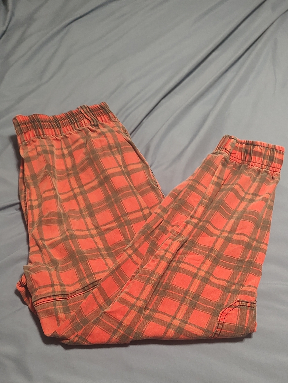 Almost Famous Red and Black Plaid Joggers